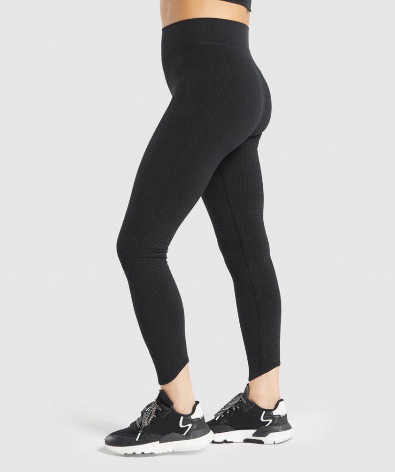 Women's Gymshark Pause Seamless Leggings Black | CA 5A7N83